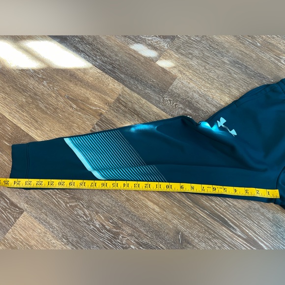 Under Armour Cold Gear Joggers with Pockets Teal and Large graphic Youth Medium - Picture 4 of 9